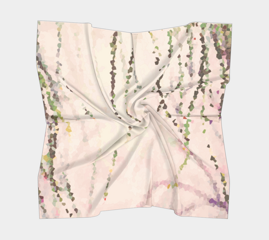 Easy breezy rosy grasses square scarf