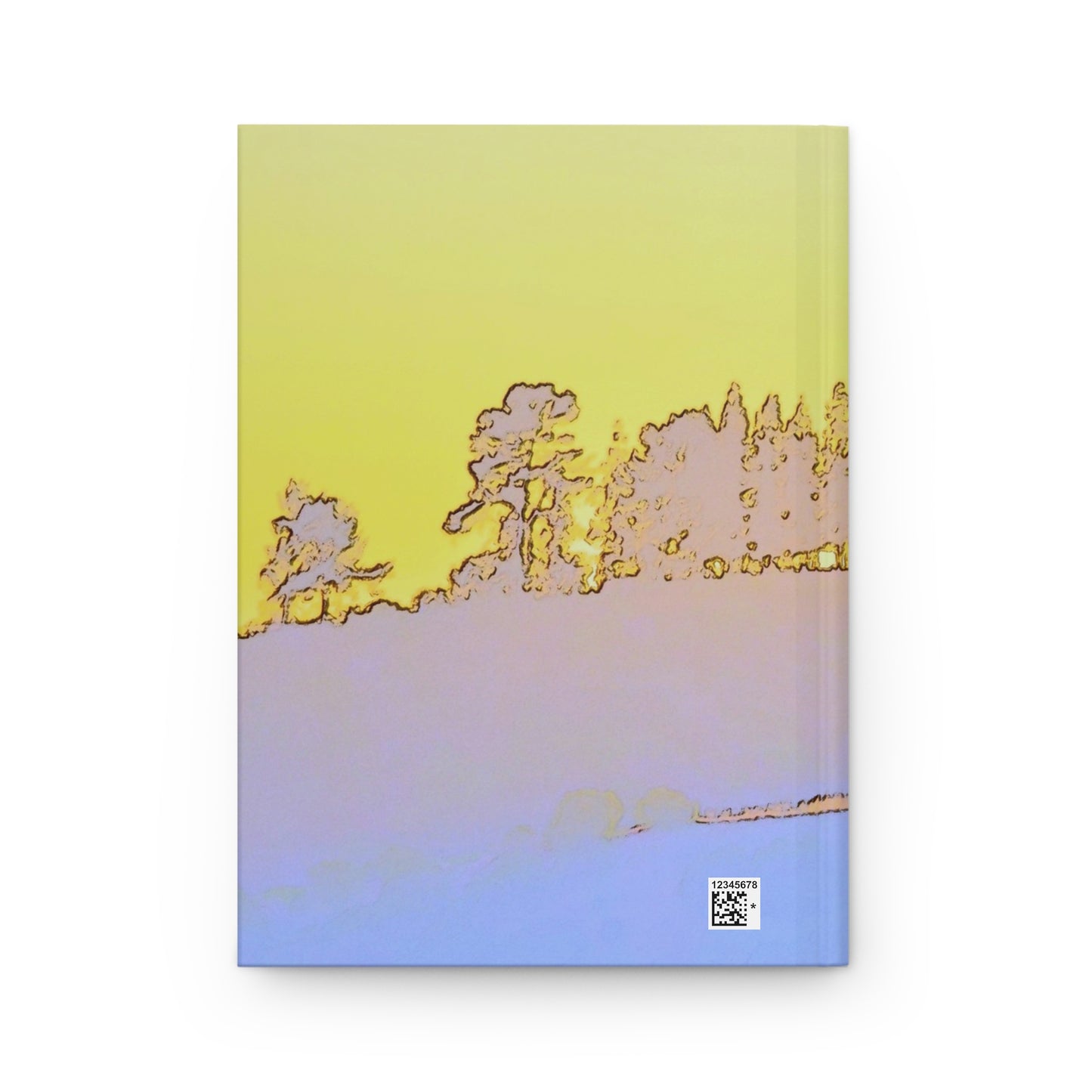 Grove of trees in periwinkle and lemonade hardcover journal - matte finish