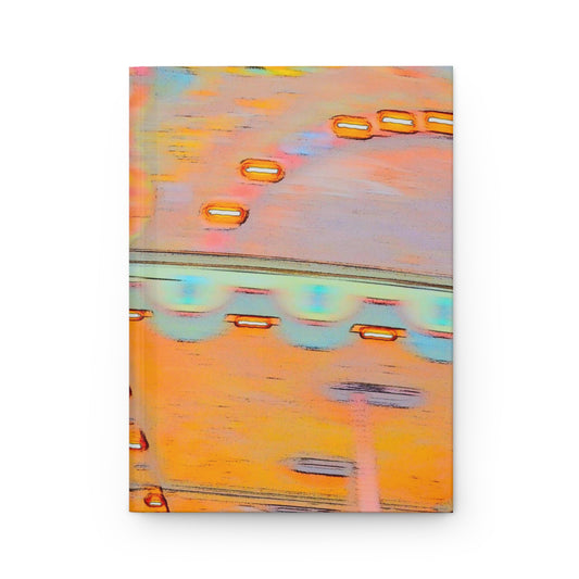 Abstract orange merry go round hardcover journal - matte finish