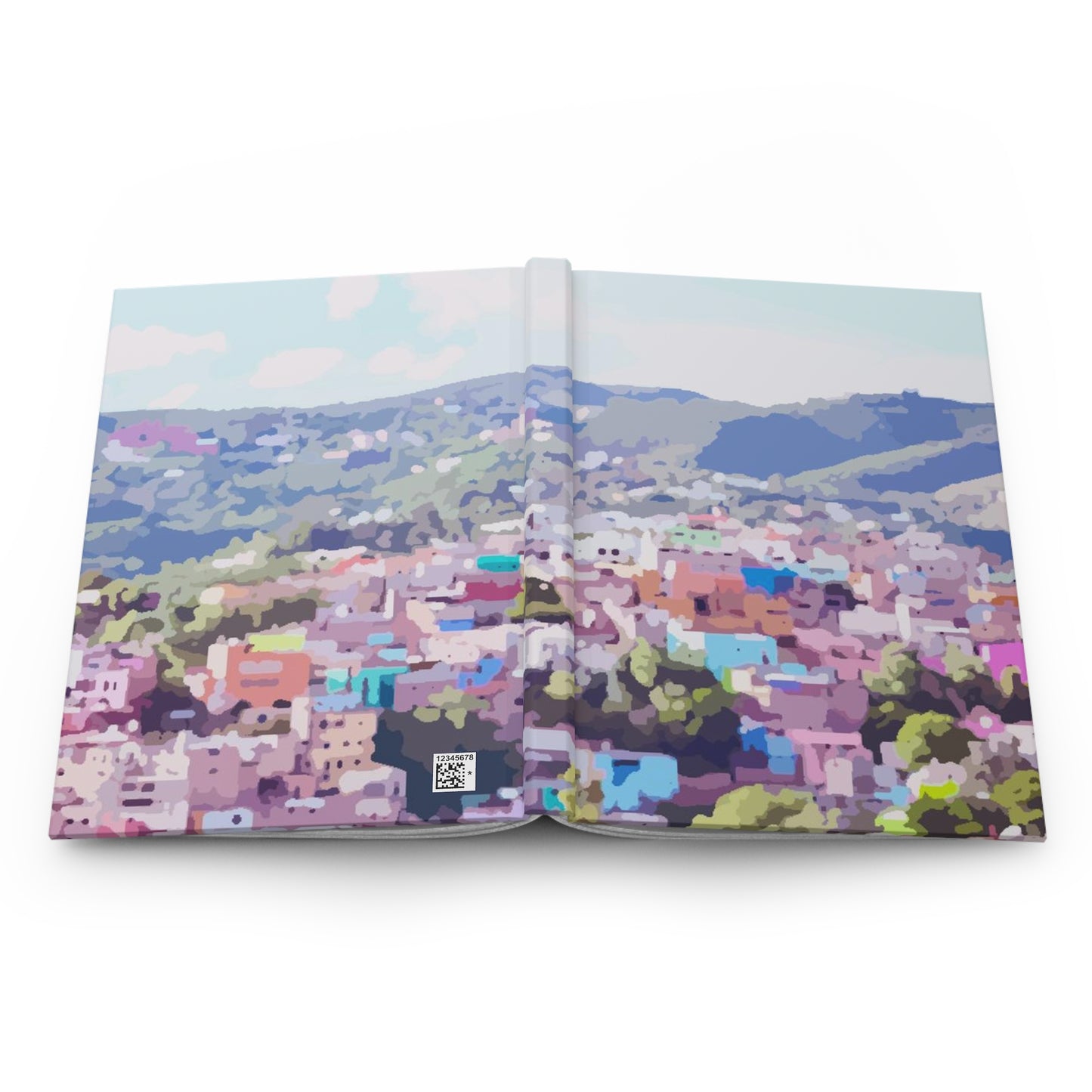 View from above hardcover journal - matte finish