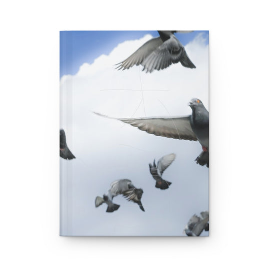 Birds in flight hardcover lined journal - matte finish