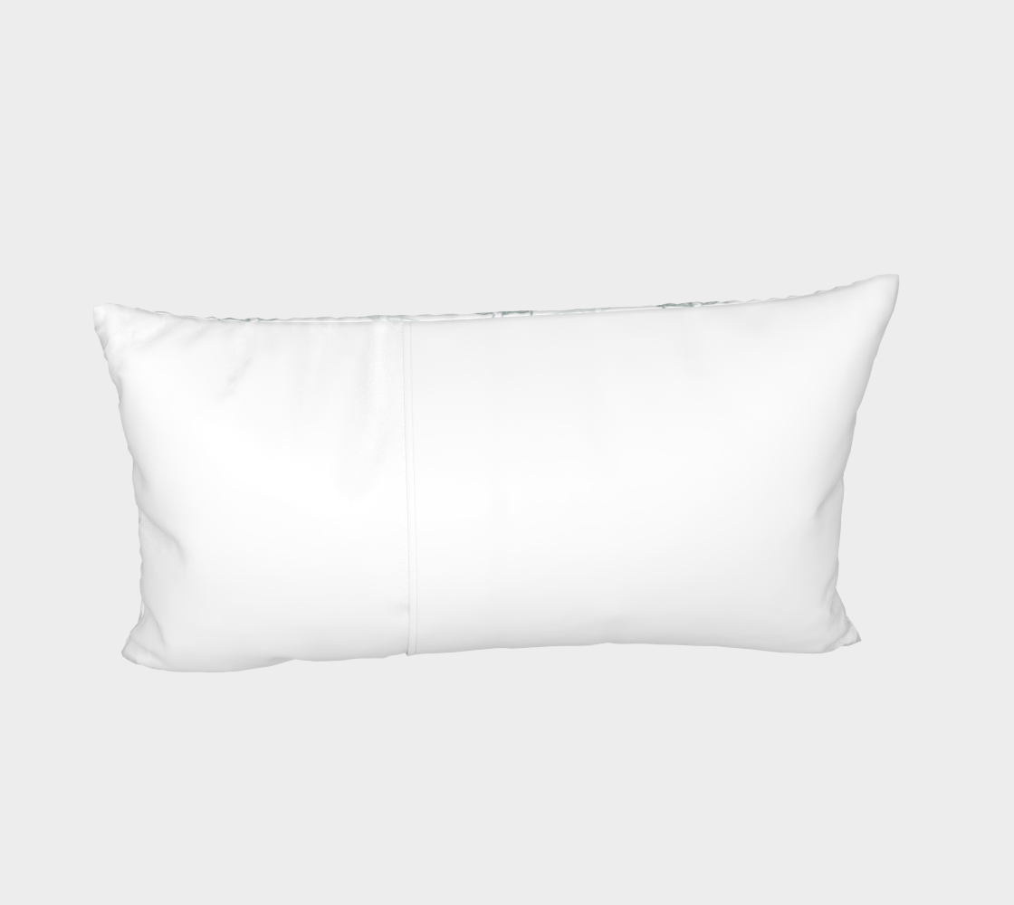 Silhouette of pines pillow sham in light green
