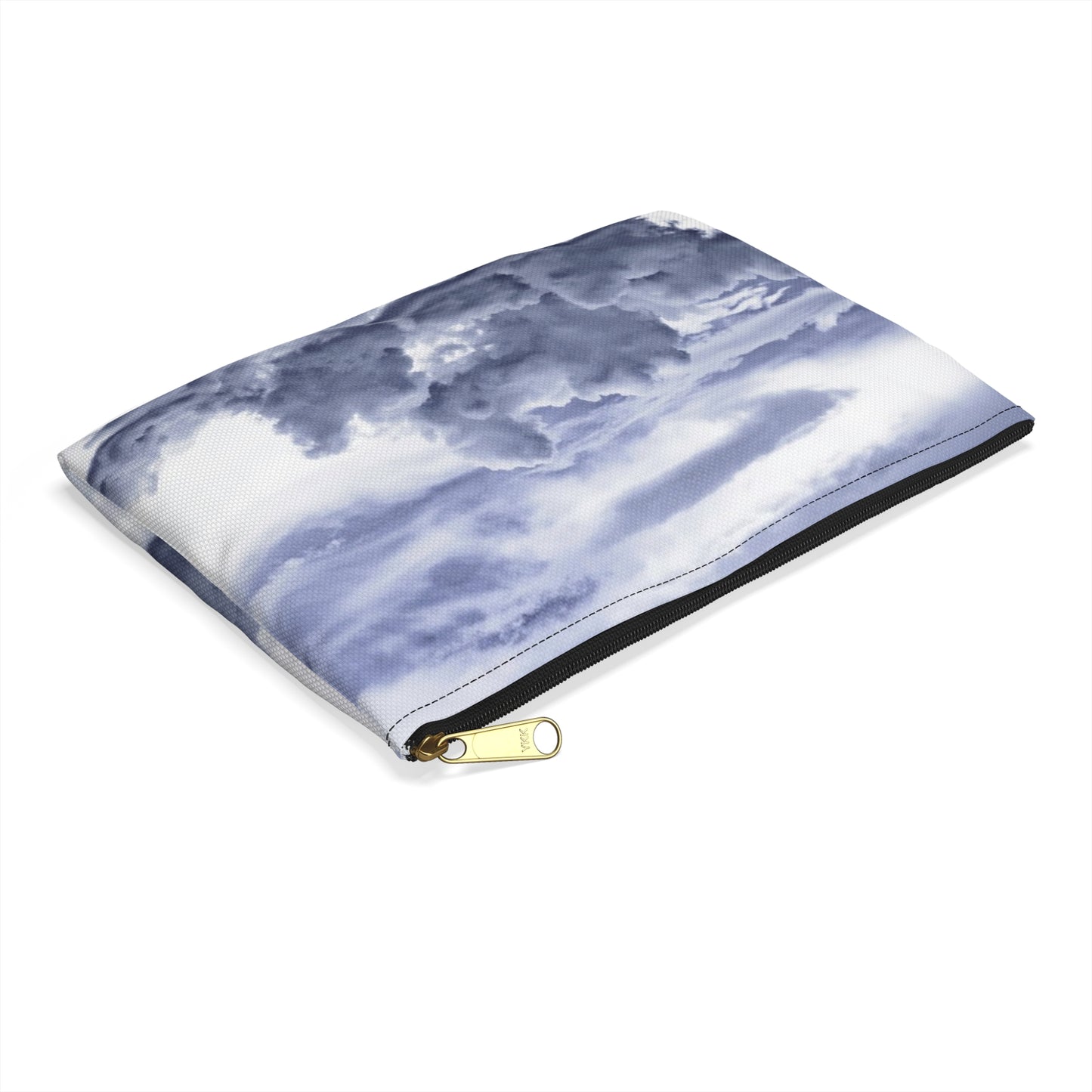 Inky blue clouds accessory pouch