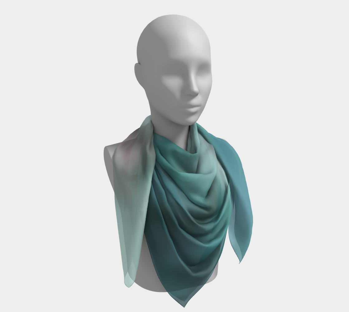 Emerald reflections square scarf