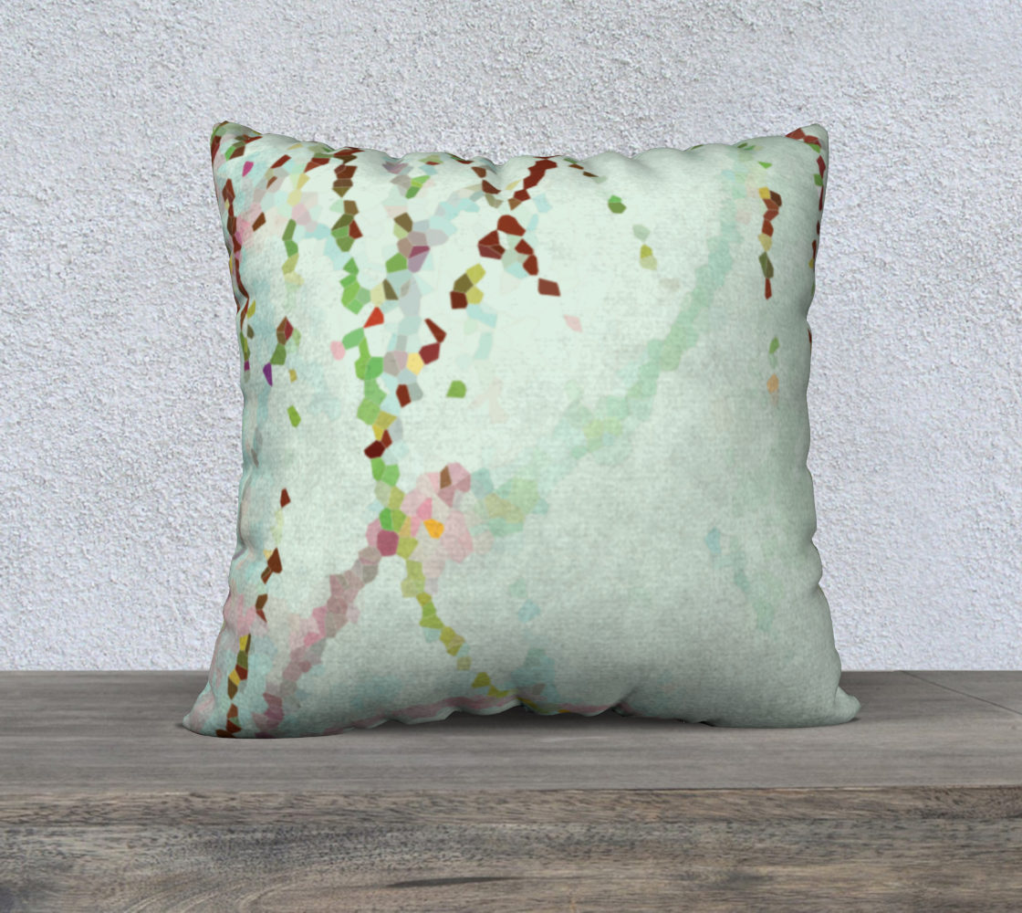 Easy breezy minty grasses 22 x 22 pillow cover