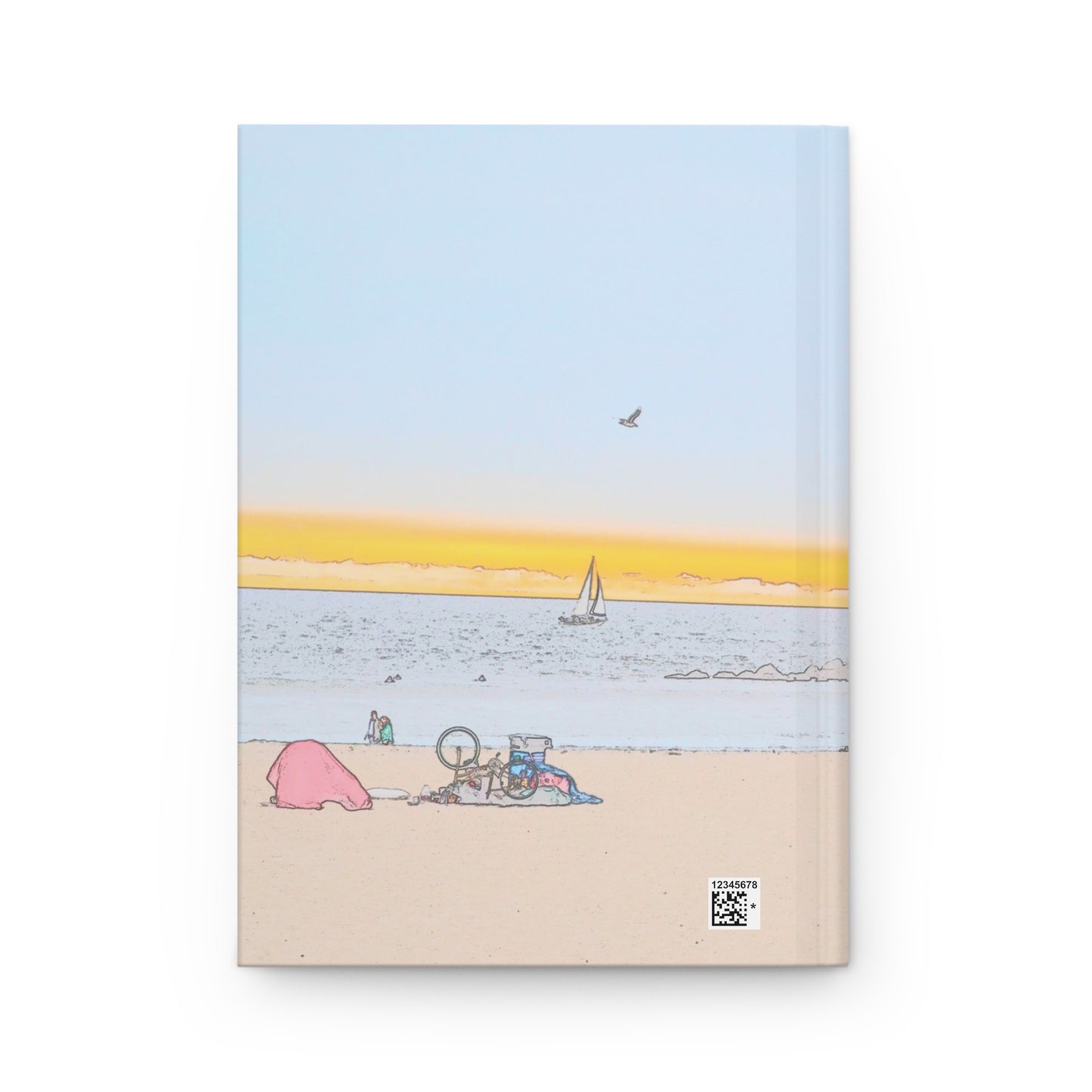 Dusk at the lifeguard tower - Venice Beach -  hardcover journal - matte finish