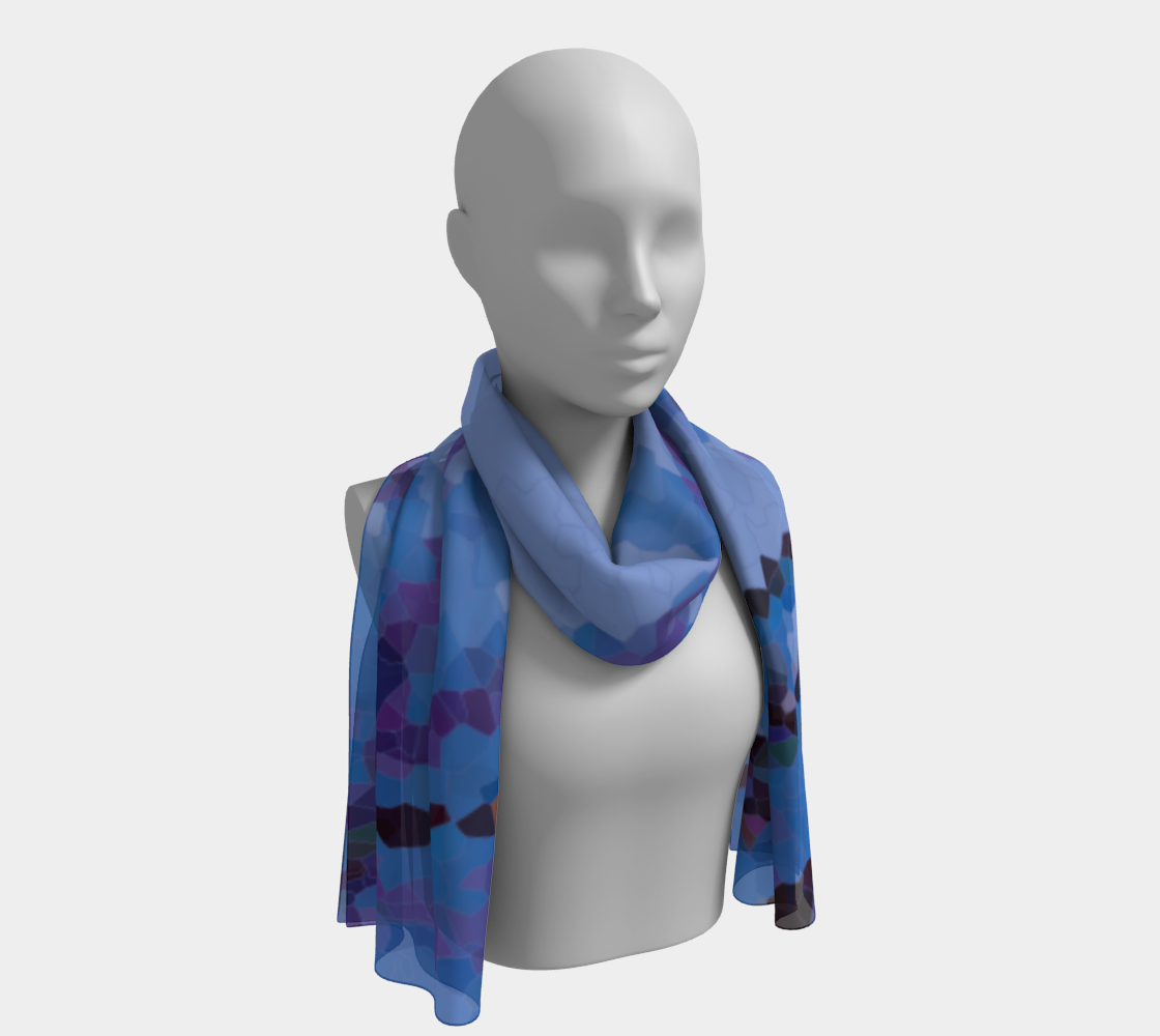 Easy breezy violet grasses oblong scarf