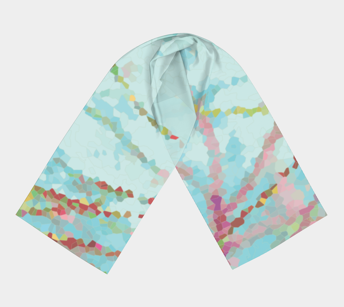 Easy breezy colorful grasses oblong scarf