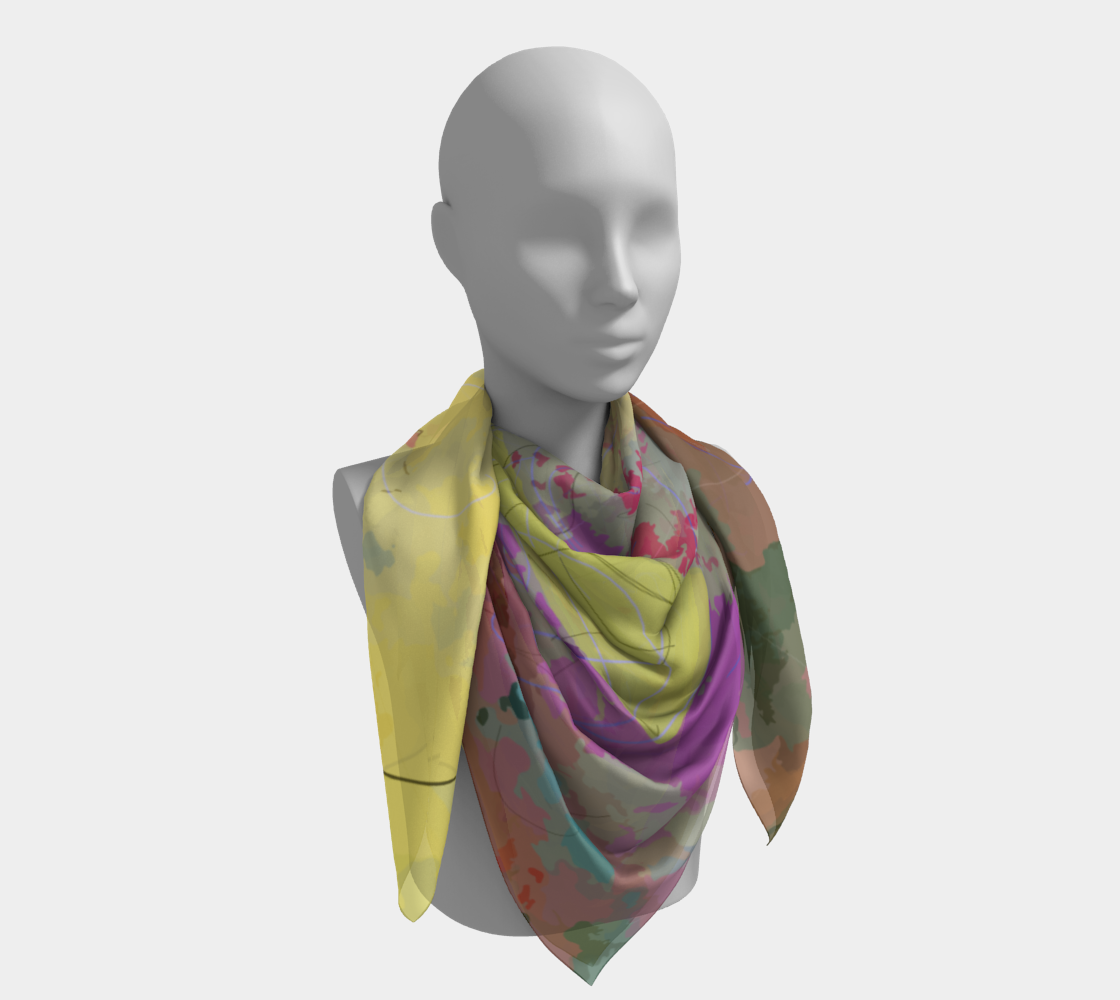 Graffiti scarf in brights