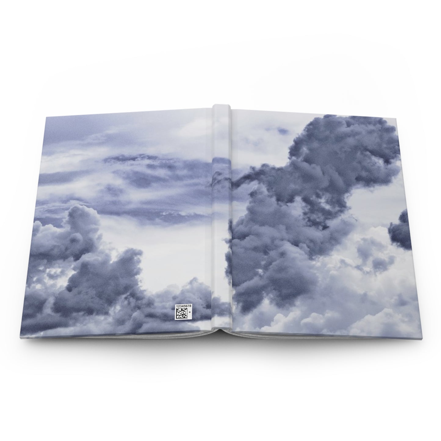 Inky blue clouds hardcover journal - matte finish