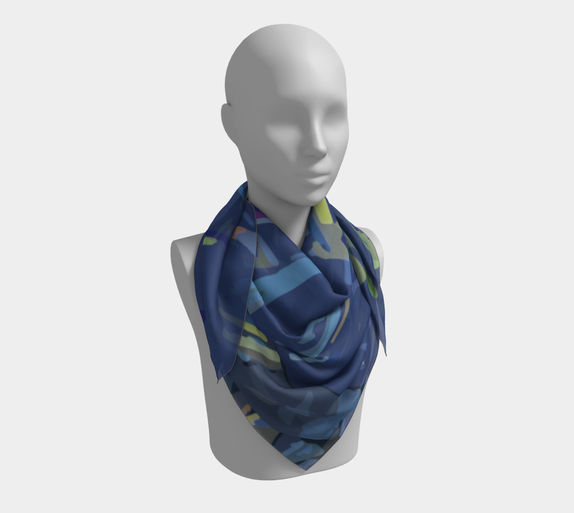 Royal blue trusses square scarf