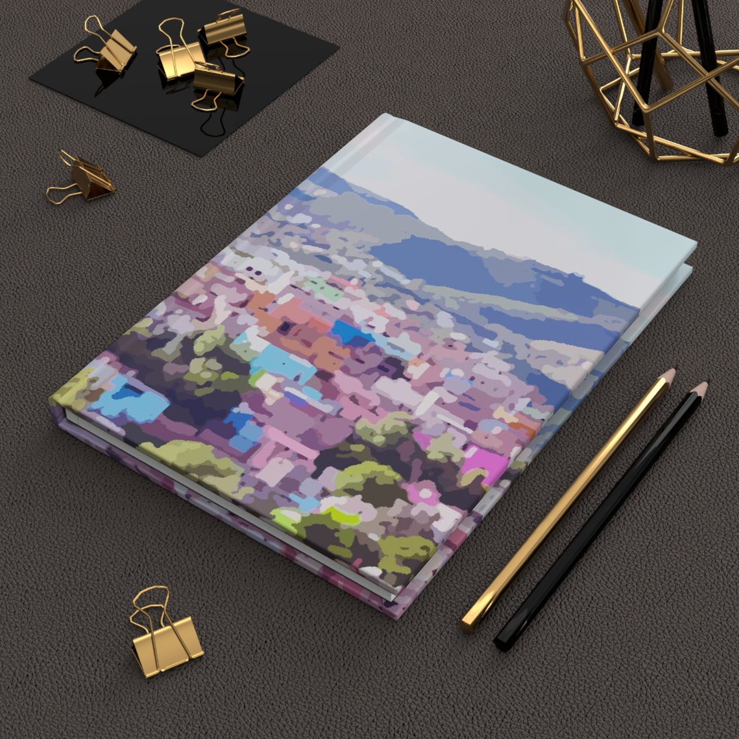 View from above hardcover journal - matte finish