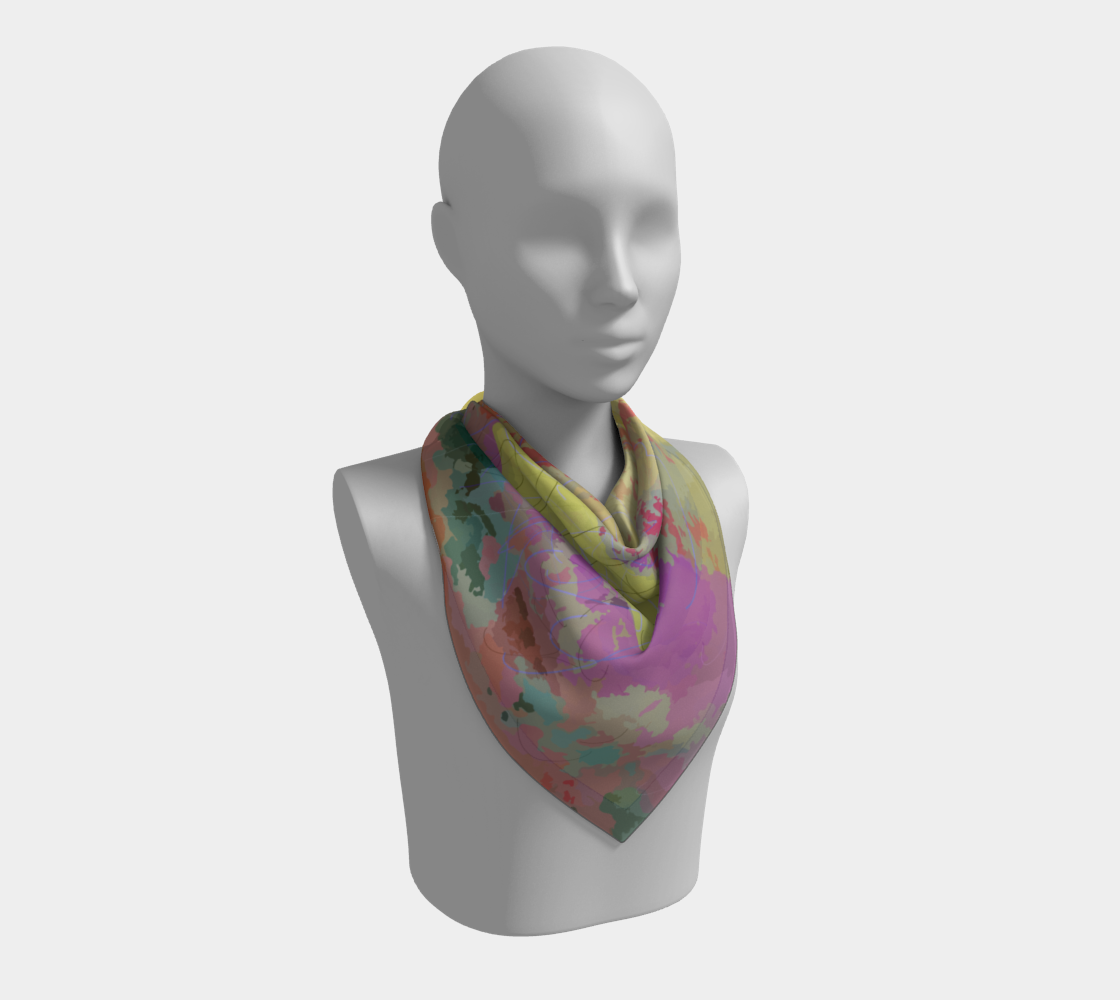 Graffiti scarf in brights