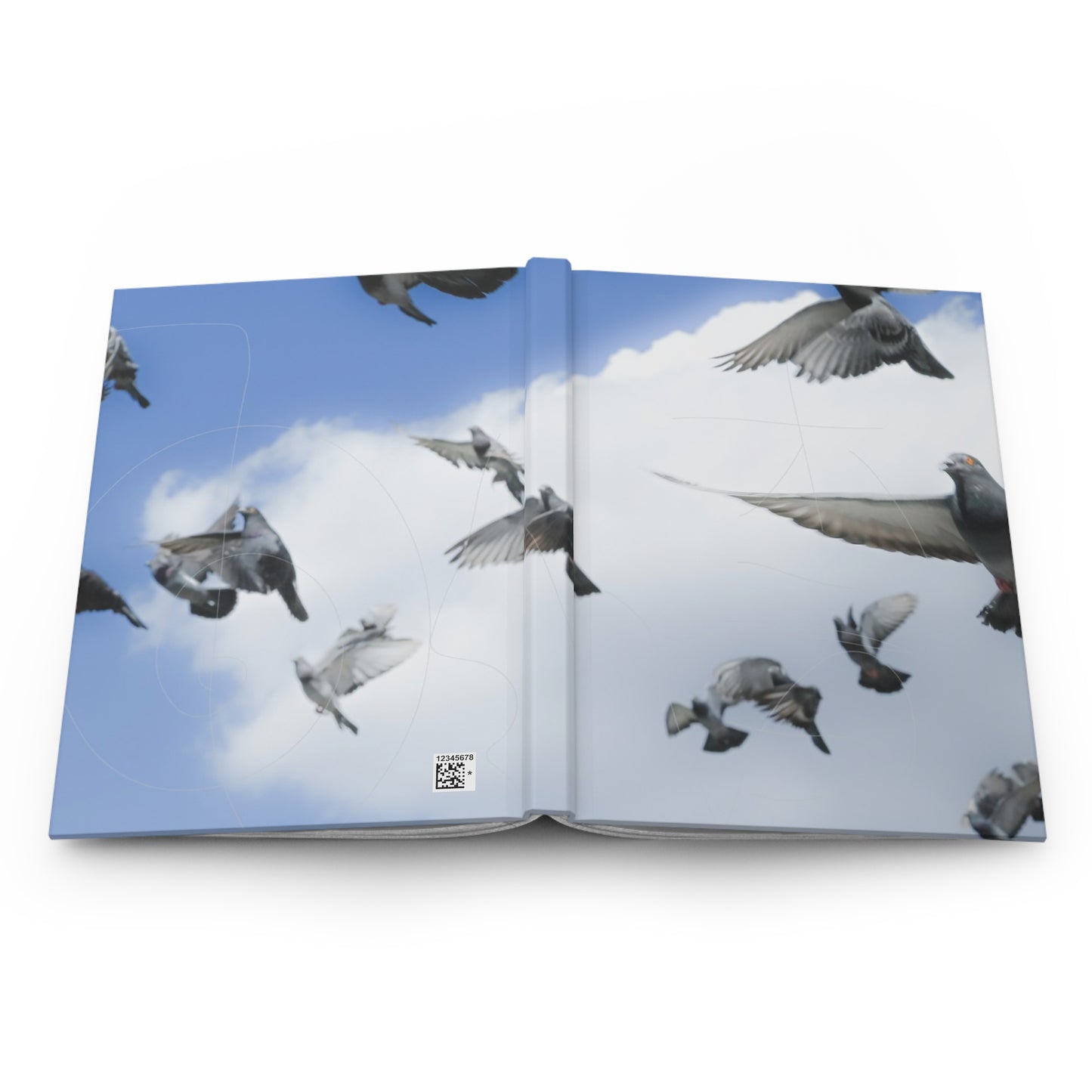 Birds in flight hardcover lined journal - matte finish