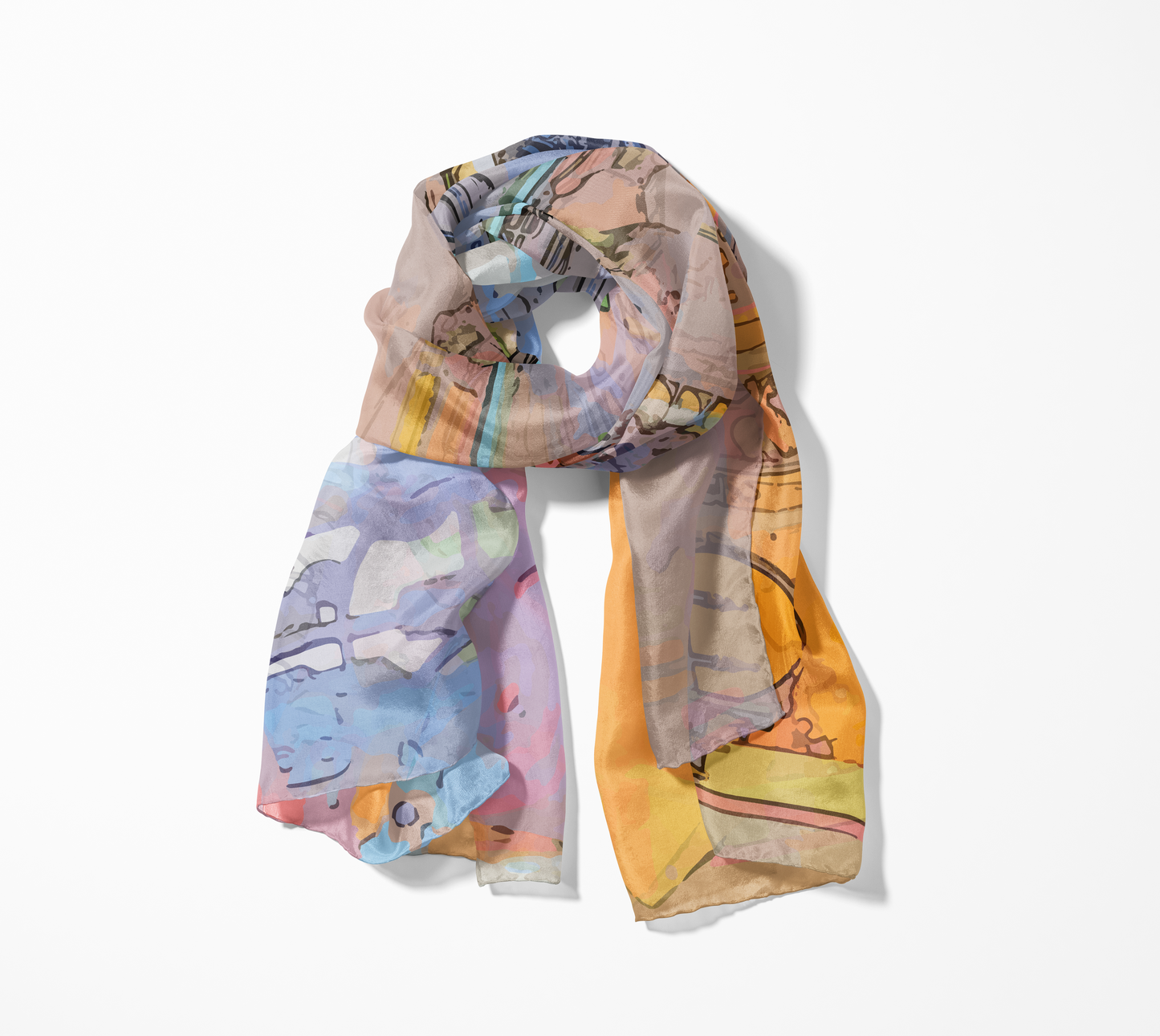 Carousel horses oblong scarf