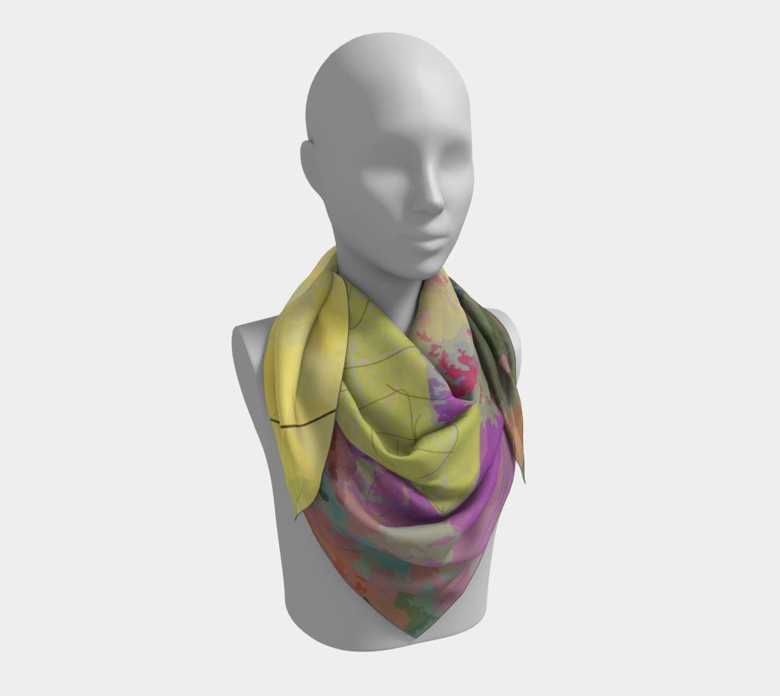 Graffiti scarf in brights