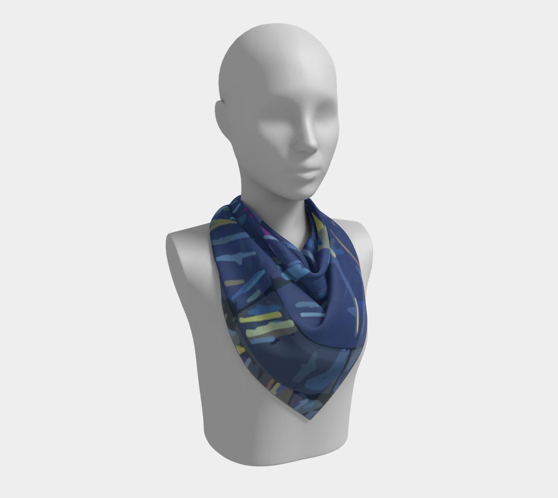 Royal blue trusses square scarf