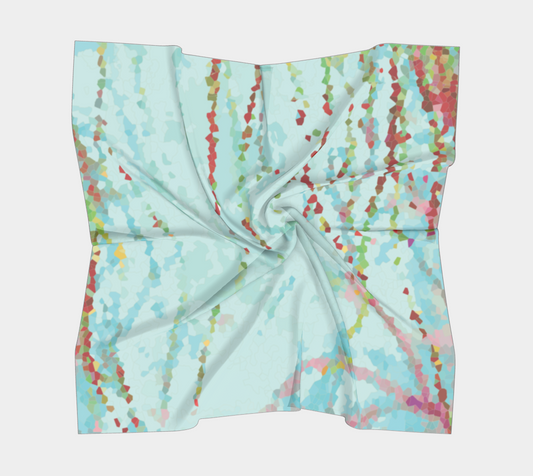 Easy breezy colorful grasses square scarf