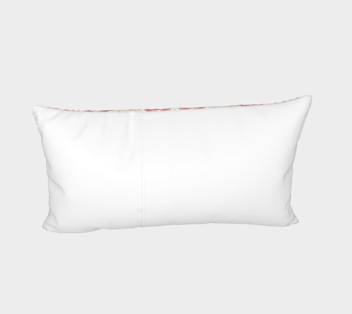 Stained glass window pillow sham in shades of coral