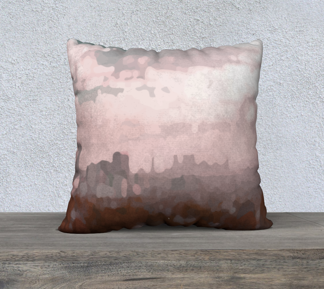 Dusk in the city - autumn - 22 x 22 pillow cover