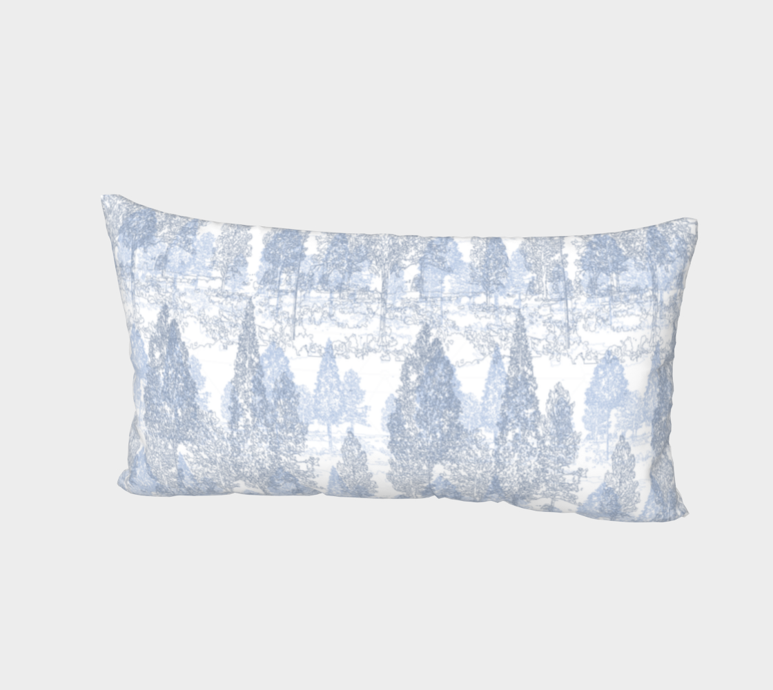 Meandering through the pale blue forest pillow shams