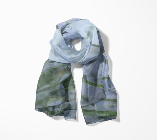 Grasses swaying in the breeze oblong scarf