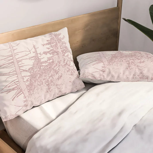 Icy Forest in Shades of Rose pillow sham