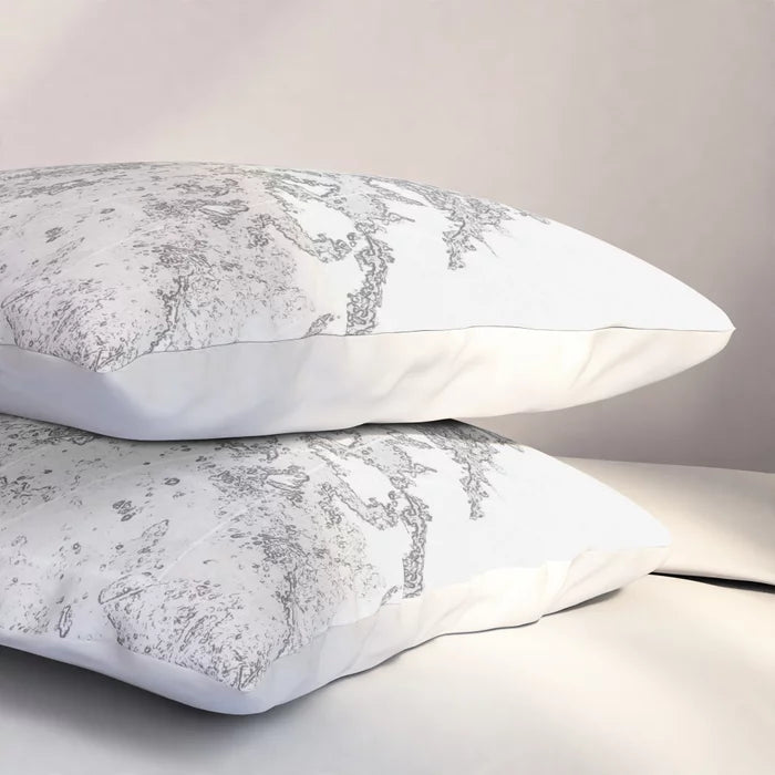 Icy Forest in pale neutrals pillow sham