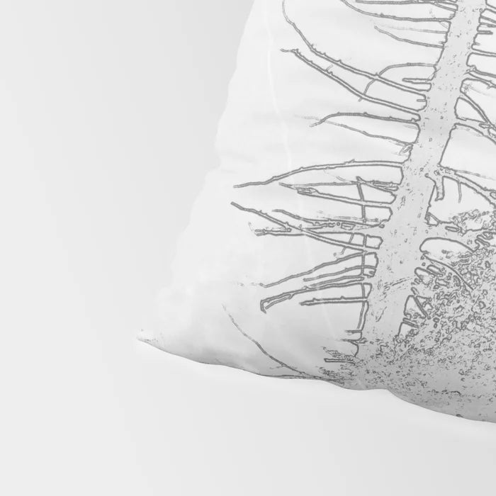 Icy Forest in pale neutrals pillow sham