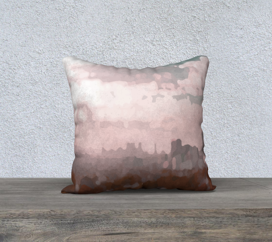 Dusk in the city - autumn - 18 x 18 pillow cover
