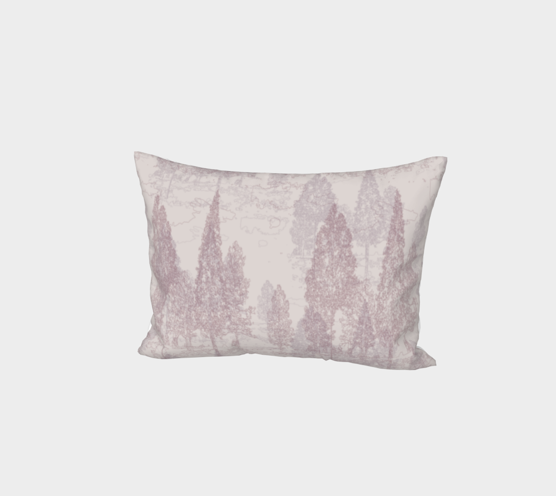 Meandering through the rosy forest pillow shams