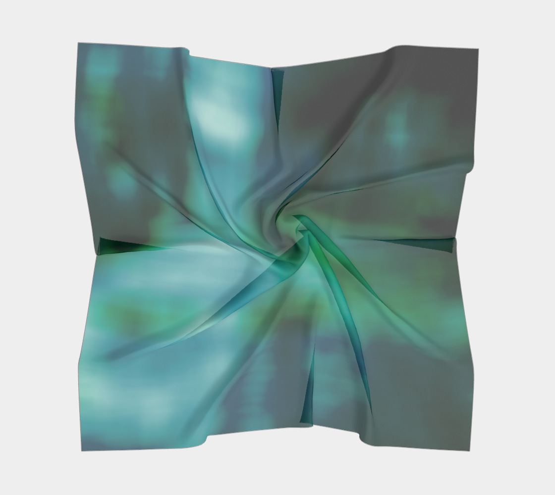 Shibori forest in shades of teal