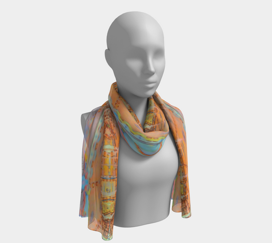 Colorful carousel oblong scarf