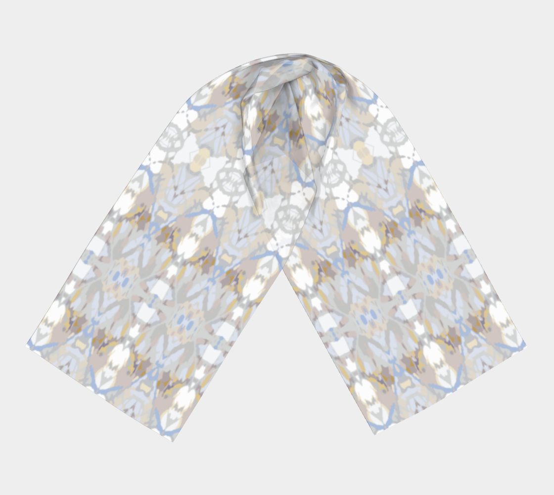 Stained glass window oblong scarf in pale neutrals