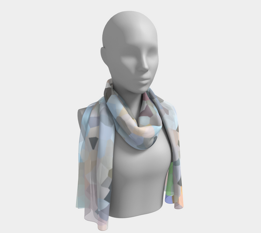 Neutral dots oblong scarf