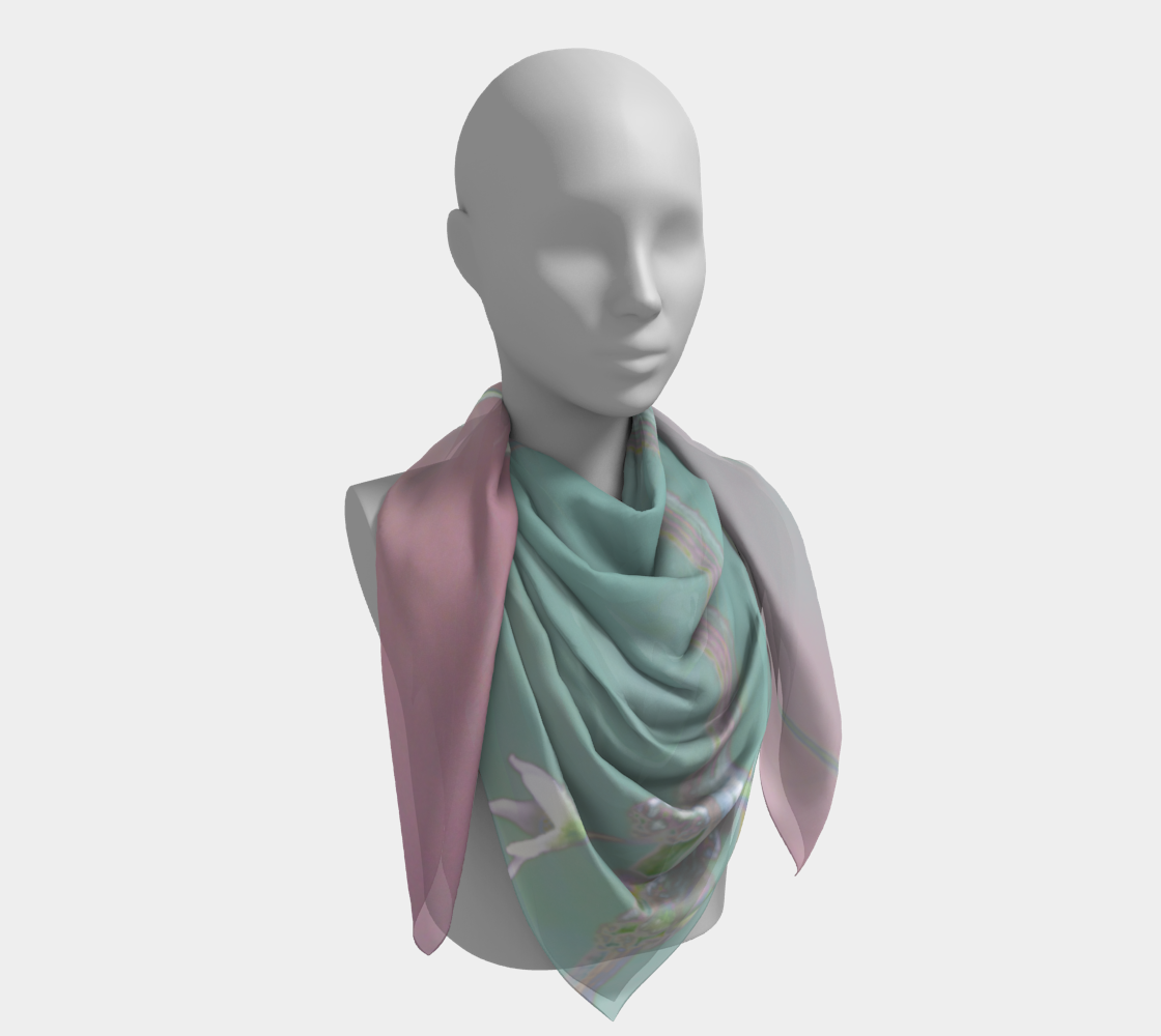 Spring tendrils square scarf