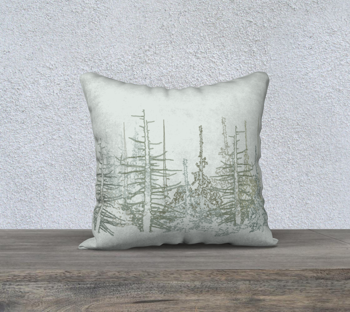 Forest in winter 18 x 18 pillow cover