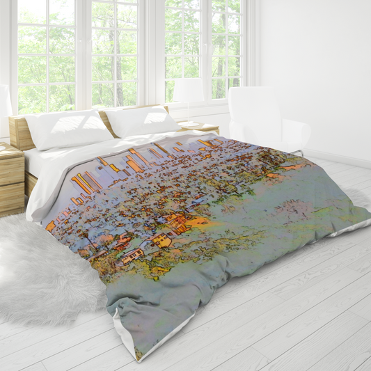 Shining city on the hill duvet cover